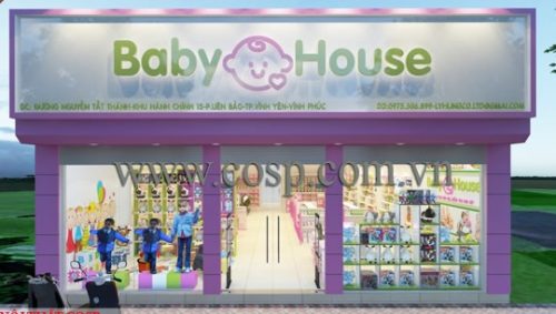 Biển quảng cáo cửa hàng Mẹ và Bé đẹp