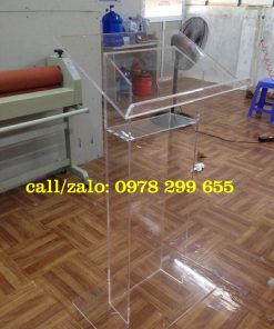 Bục phát biểu mica tự lắp ráp