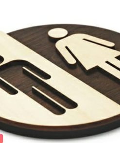 Biển hiệu wc bằng gỗ