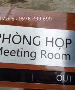 Biển phòng họp trượt ngang bằng gỗ