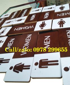 Mẫu biển nhà vệ sinh , biển wc bằng gỗ mới nhất .