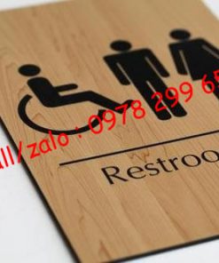 Mẫu biển nhà vệ sinh , biển wc bằng gỗ 2019