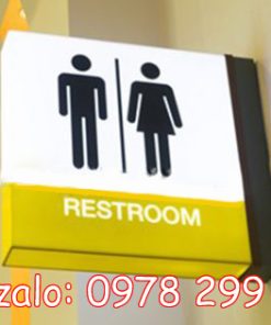 Mẫu biển wc , mẫu biển toilet hộp đèn gắn tường hai mặt
