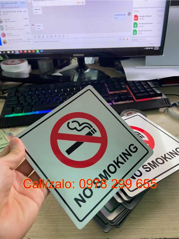 Biển báo no smoking không hút thuốc