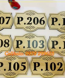 Biển số phòng bằng gỗ đẹp