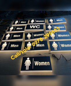 Biển wc nam nữ phát sáng