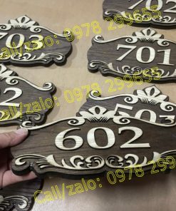 Biển số phòng bằng gỗ đẹp rẻ