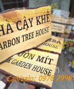 Biển chỉ dẫn bằng gỗ cho homestay villa, khu nghỉ dưỡng