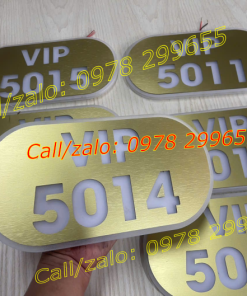 Biển số phòng vip phát sáng nổi bật