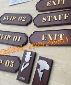 Biển số phòng bằng gỗ đẹp cho nhà hàng, homestay