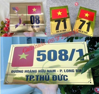 biển số nhà đẹp inox