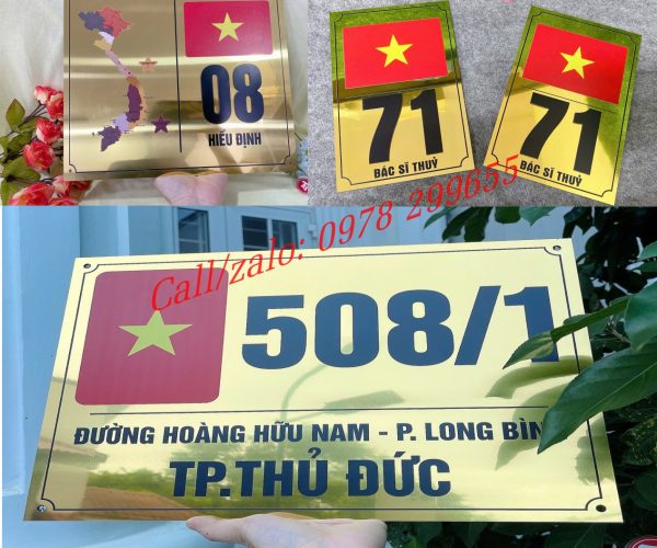 biển số nhà đẹp inox