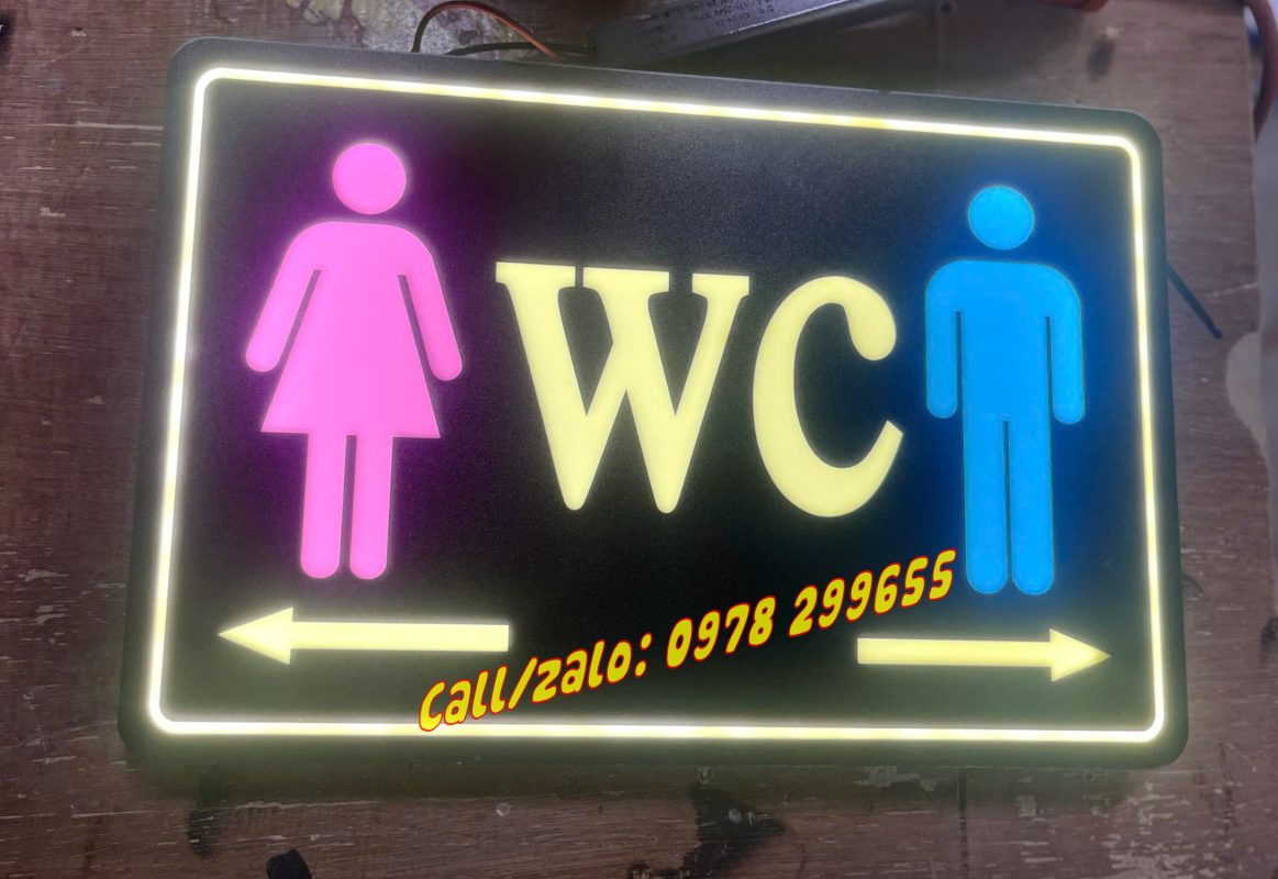 Biển nhà vê sinh toilet phát sáng rẻ