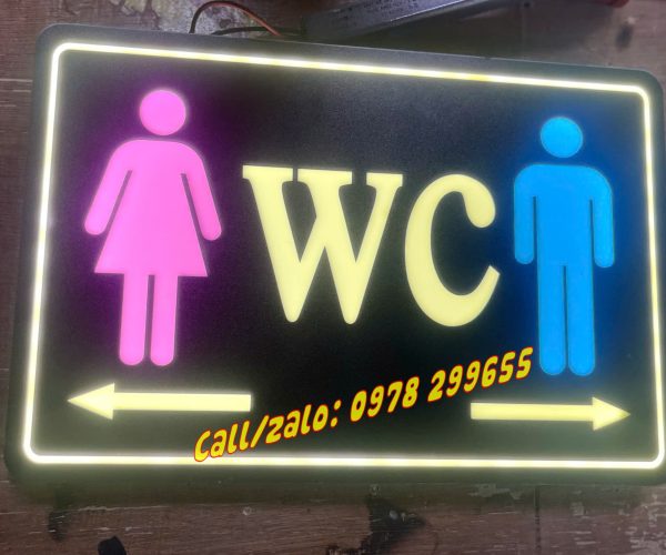 Biển nhà vê sinh toilet phát sáng rẻ