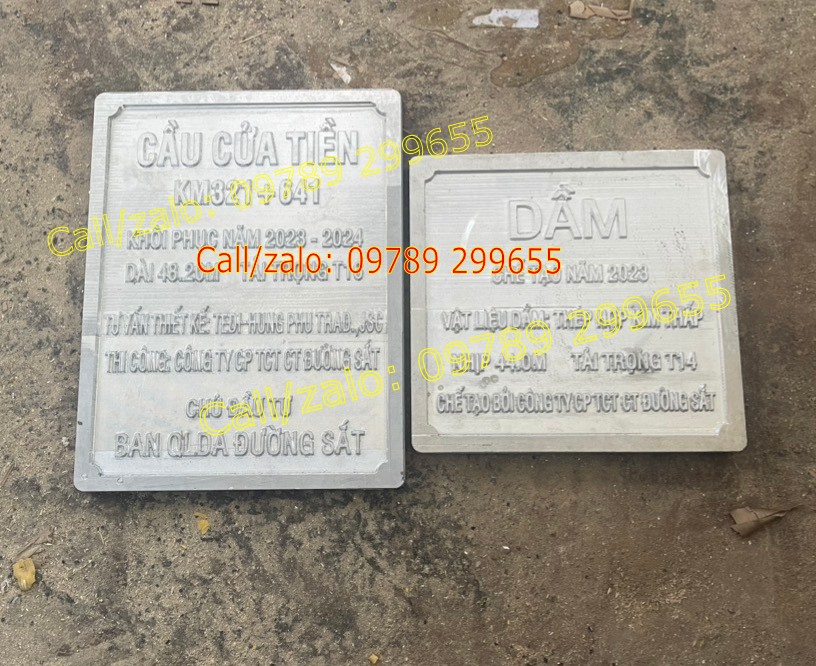 Biển đúc tên cầu dầm đẹp rẻ