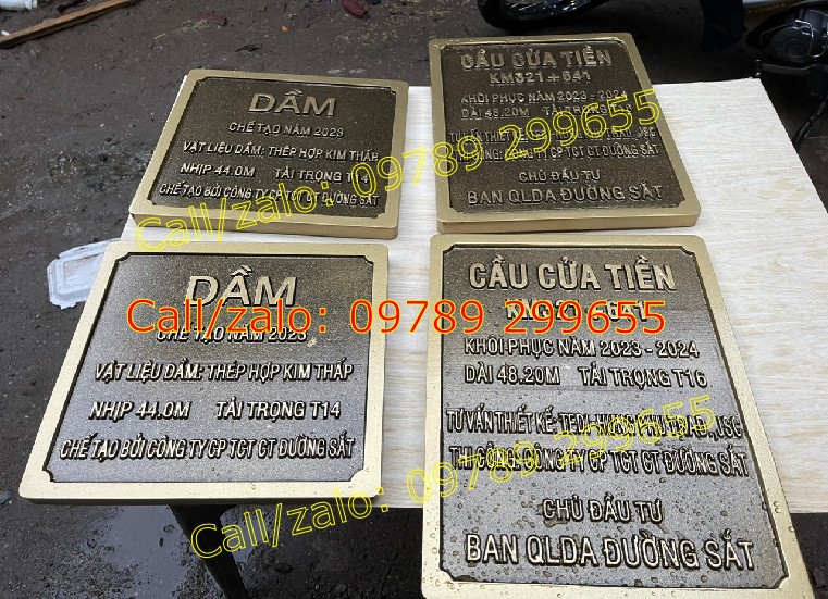Biển đúc tên cầu dầm đẹp