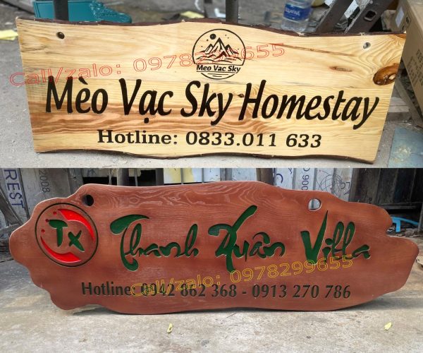 biển gỗ homestay đẹp rẻ