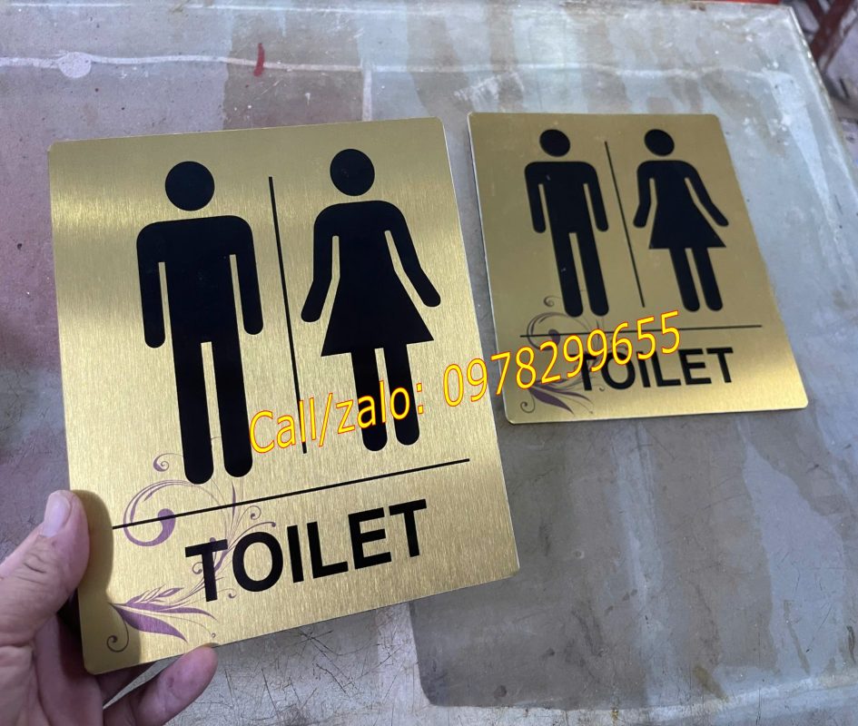 Biển chỉ dẫn nhà vệ sinh toilet đẹp