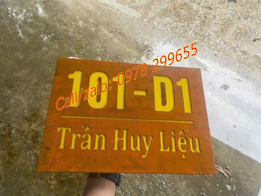 Biển số nhà rỉ set đẹp phát sáng rẻ