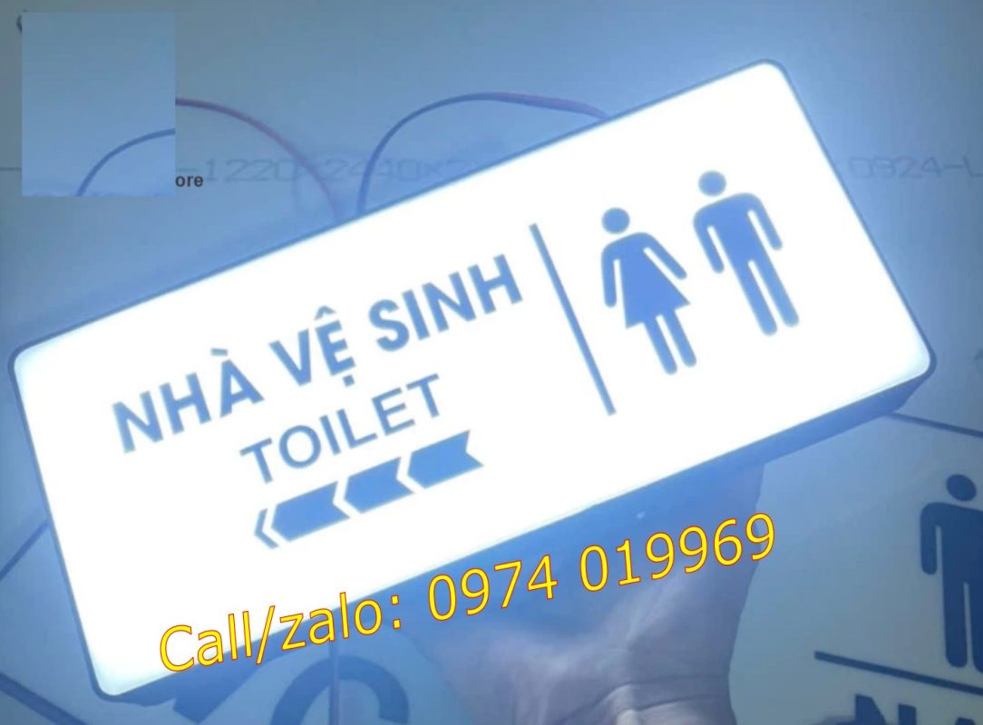 Biển toilet phát sáng led