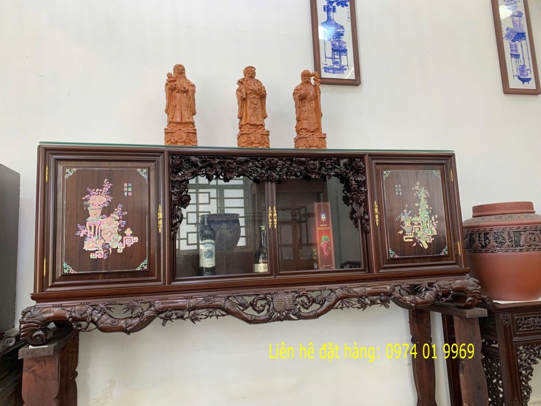 Tủ chè đục tay khảm ốc đẹp giá rẻ