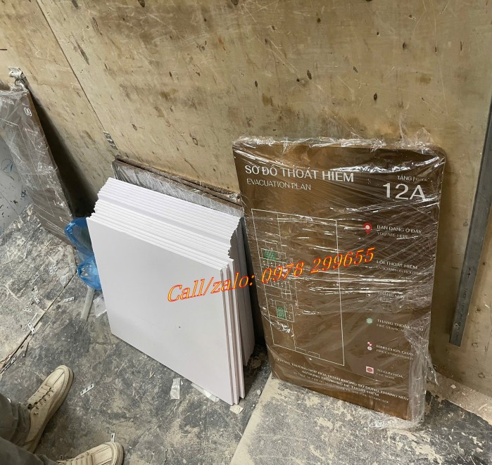 Biển sơ đồ thoát hiểm tòa nhà đẹp ấn tượng