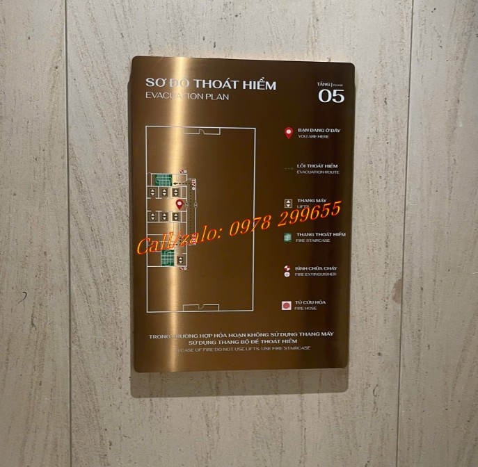 Biển sơ đồ thoát hiểm mẫu đẹp giá rẻ