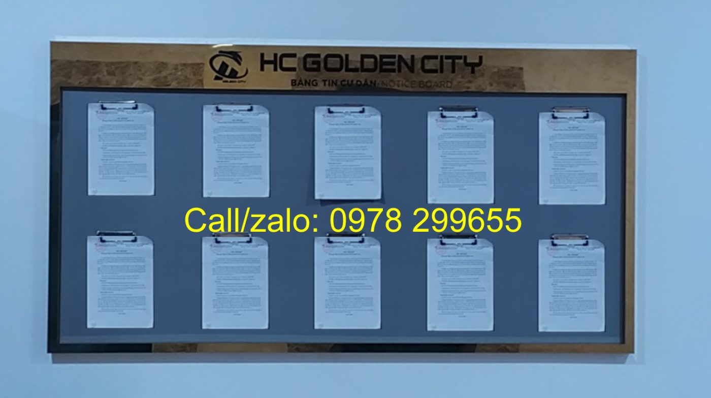 Bảng thông tin cư dân bằng inox