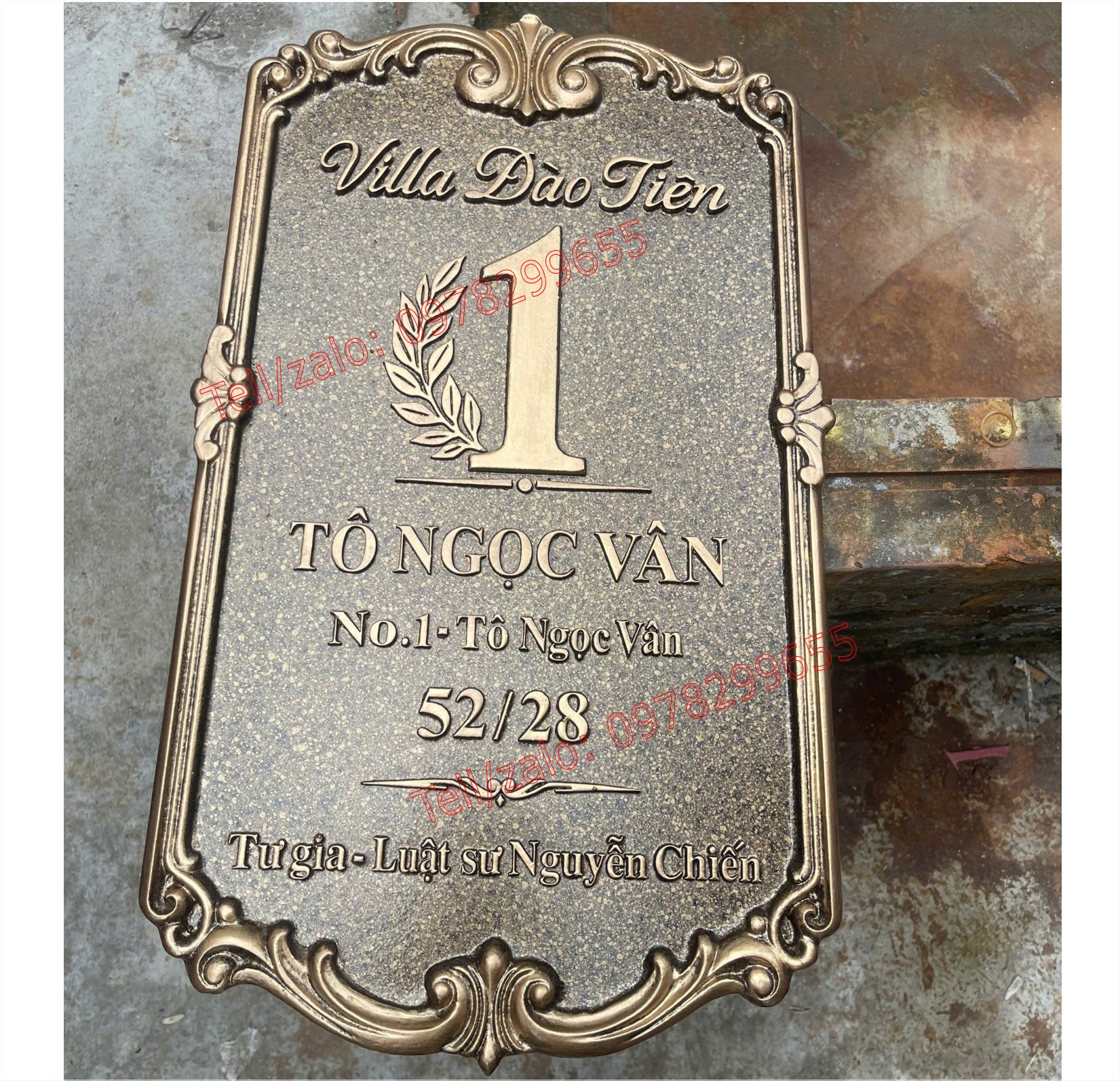 biển số nhà đúc nhôm ấn tượng