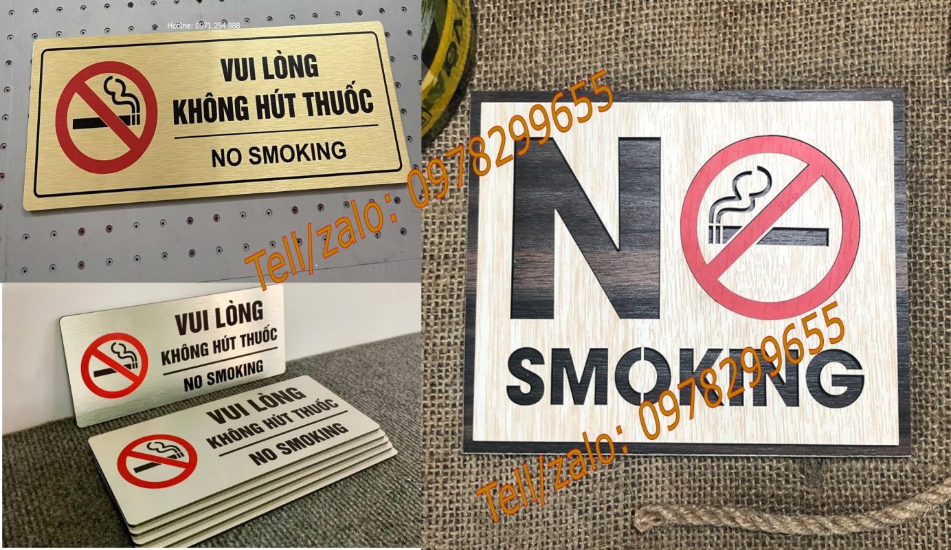 Biển cấm hút thuốc đẹp giá rẻ mới nhất