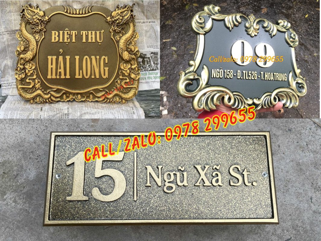 Biển số nhà đúc nhôm đẹp rẻ