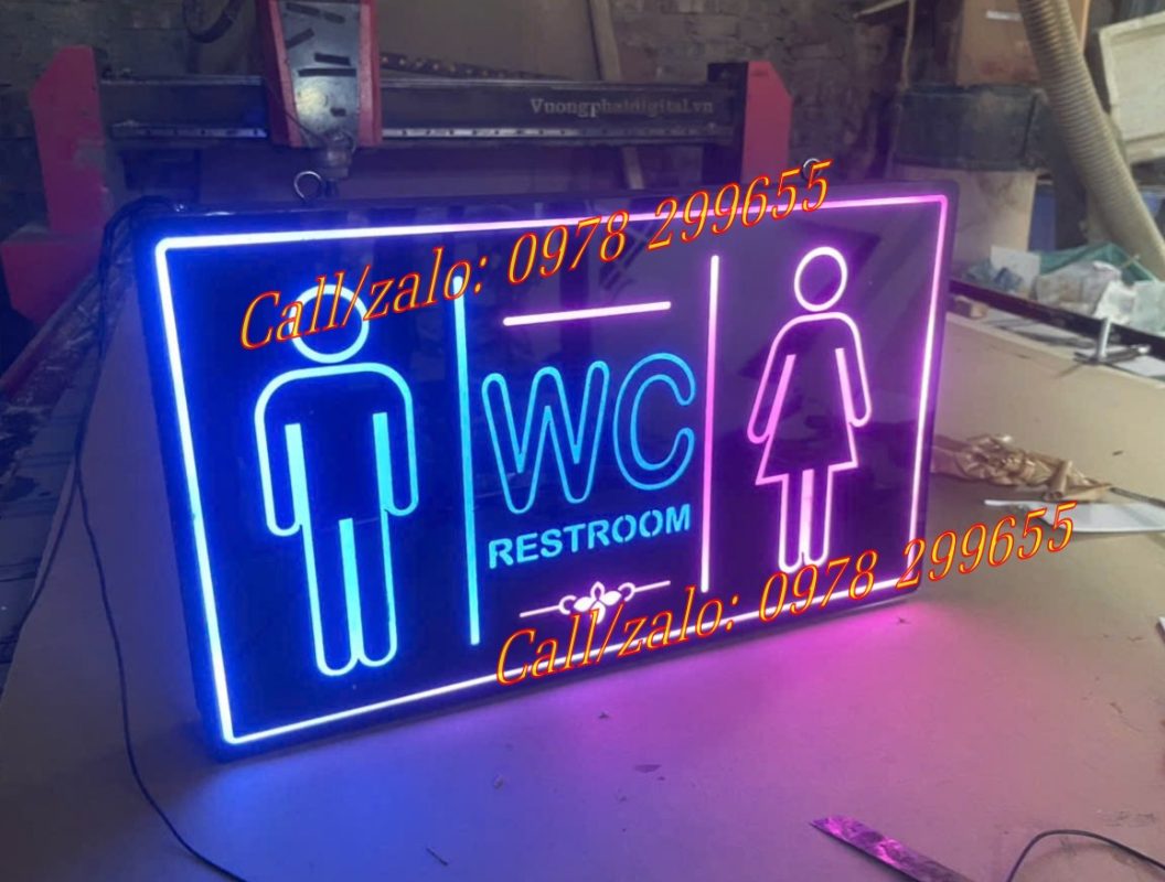 Biển wc toilet phát sáng