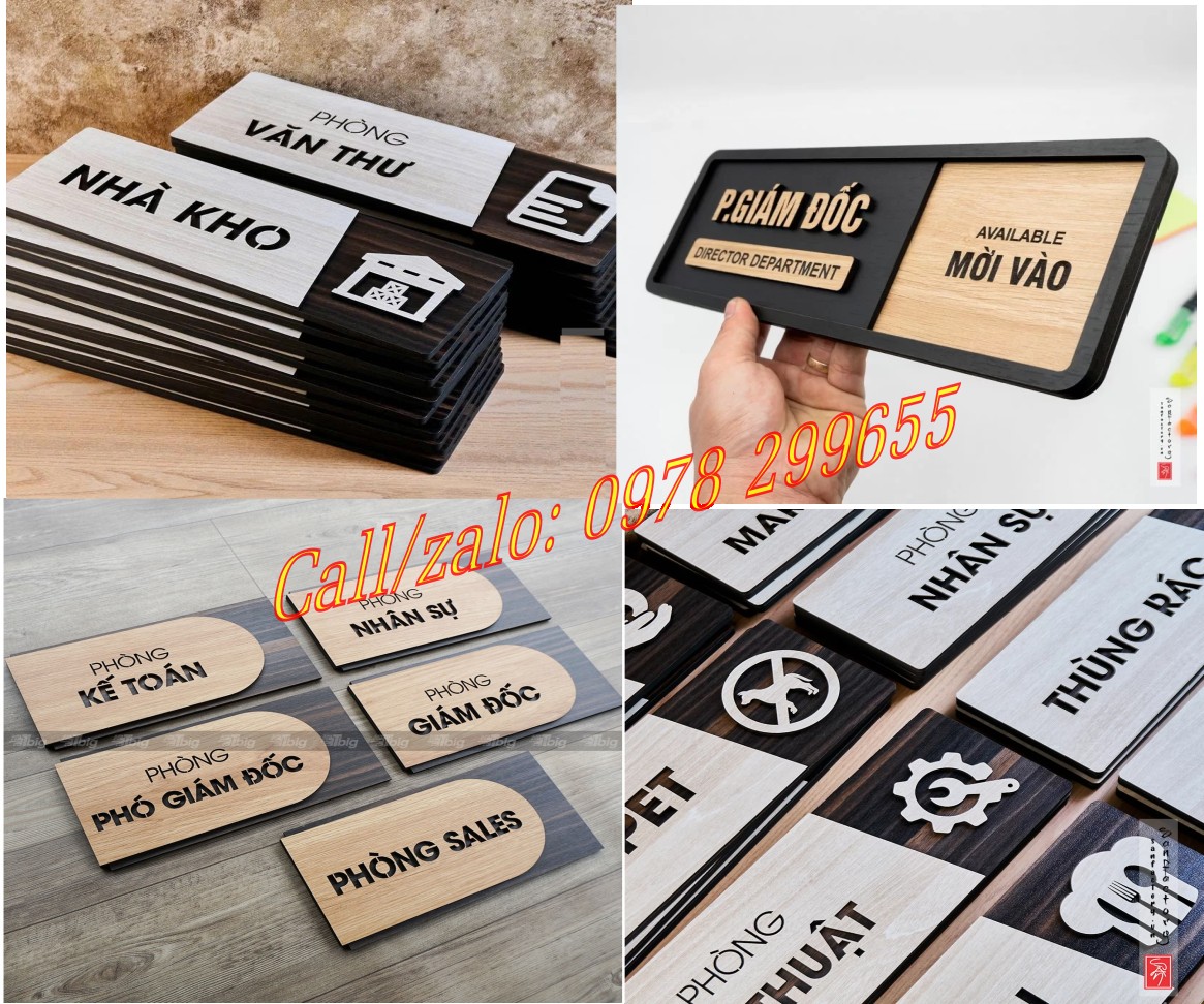 biển số phòng bằng gỗ đẹp mới