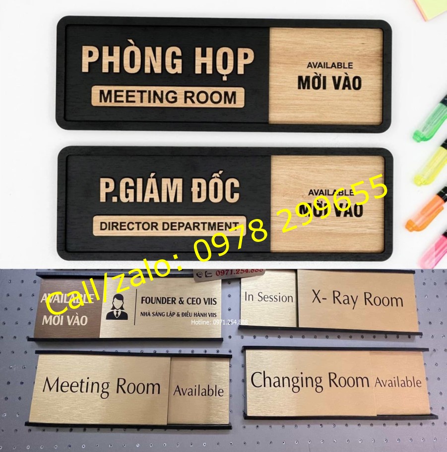 biển trượt phòng họp gỗ đẹp