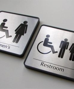 Biển hiệu wc nam nữ bằng Inox