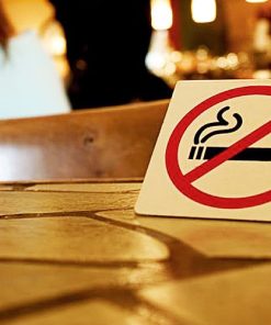 Biển báo cấm hút thuốc No smoking hình chữ A