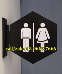 Biển hiệu WC 2 mặt ngang