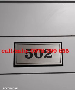 Biển số phòng khách sạn bằng nhôm xước