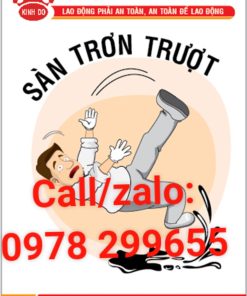 Biển cảnh báo trơn trượt bằng mica.