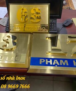 Biển số nhà chất liệu inox ăn mòn đẹp