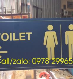 Mẫu biển nhà vệ sinh , biển toilet dây treo trần .