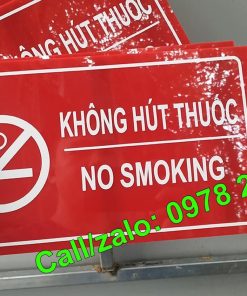 Mẫu biển cấm hút thuốc , mẫu biển No smoking giá rẻ .