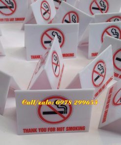 Mẫu biển cấm hút thuốc , mẫu biển No smoking bằng mica