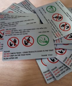Mẫu biển hướng dẫn trong nhà vệ sinh 2020