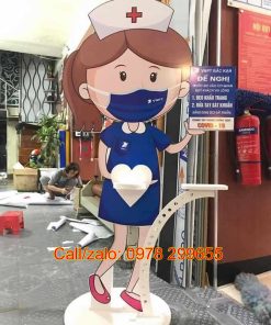 Hình Chipi y tá chống dịch Covid - 19