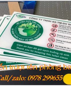 Mẫu biển hướng dẫn trong nhà vệ sinh