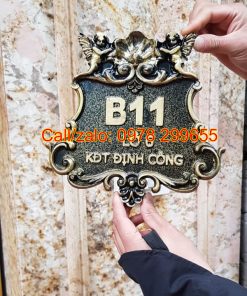 Biển số nhà nhôm đúc giả cổ
