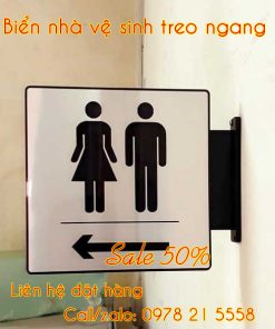 Biển chỉ dẫn nhà vệ sinh gắn tường