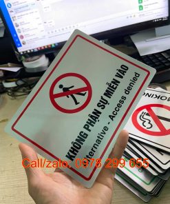 Biển không phận sự miễn vào - không hút thuốc