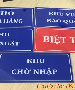 Biển phòng ban bằng mica